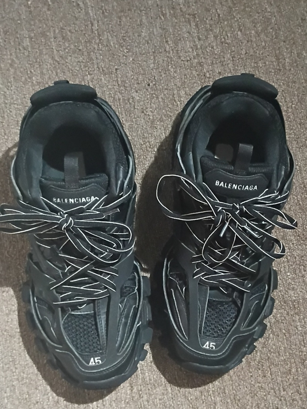 Balenciaga Men's Black Chunky Track Sneakers